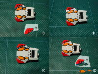 ショルダーアーマーのデカール 貼り方